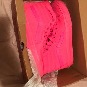 Pink neon vans